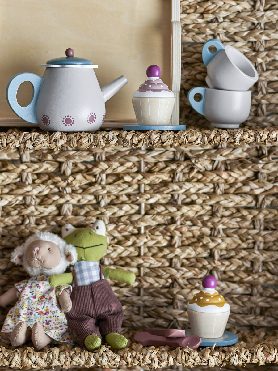 Bloomingville Mini - Gentrim Tesæt Til Børn - Grå - Krydsfiner - 8 Dele