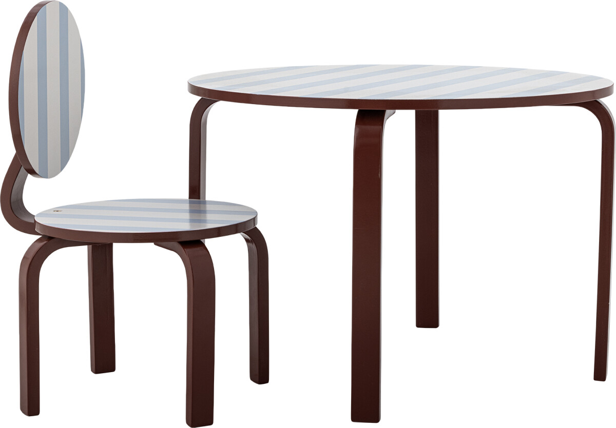 Bloomingville Mini - Liova Børnestol - Rund Stribet - Mdf