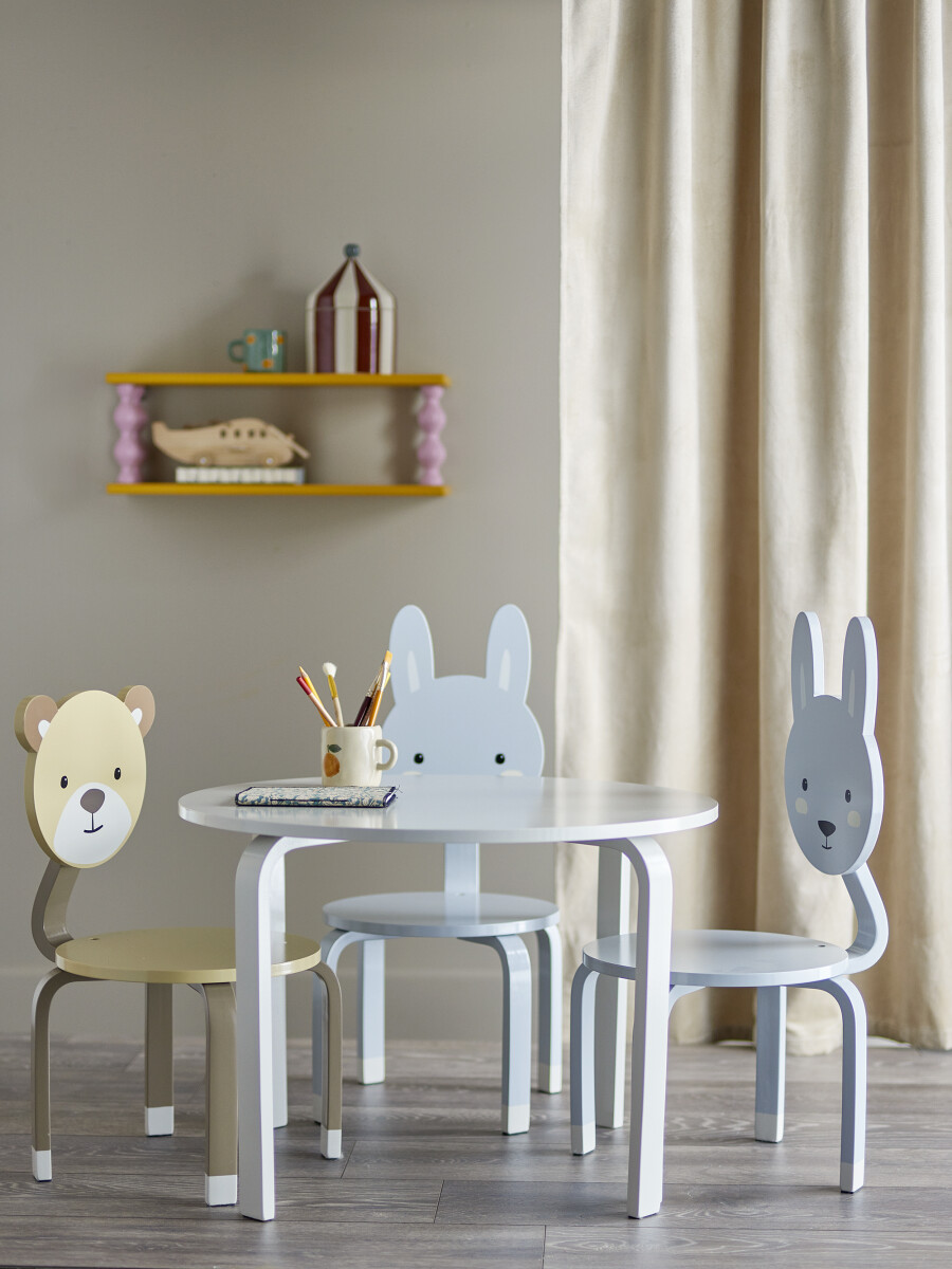 Bloomingville Mini - Marle Bord Til Børn - Rundt - Natur - Mdf