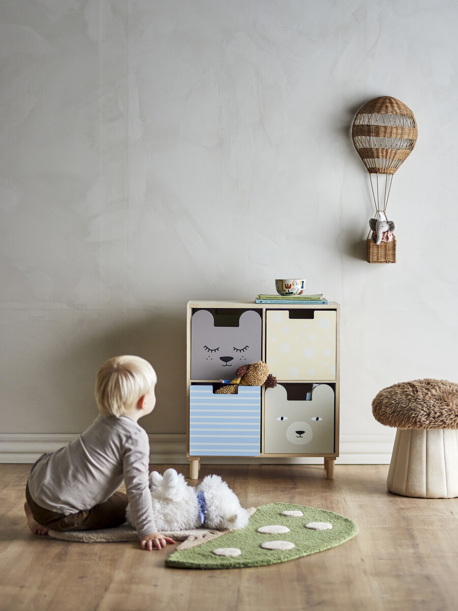 Bloomingville Mini - Mushroom Gulvtæppe Til Børn - Grøn - Uld