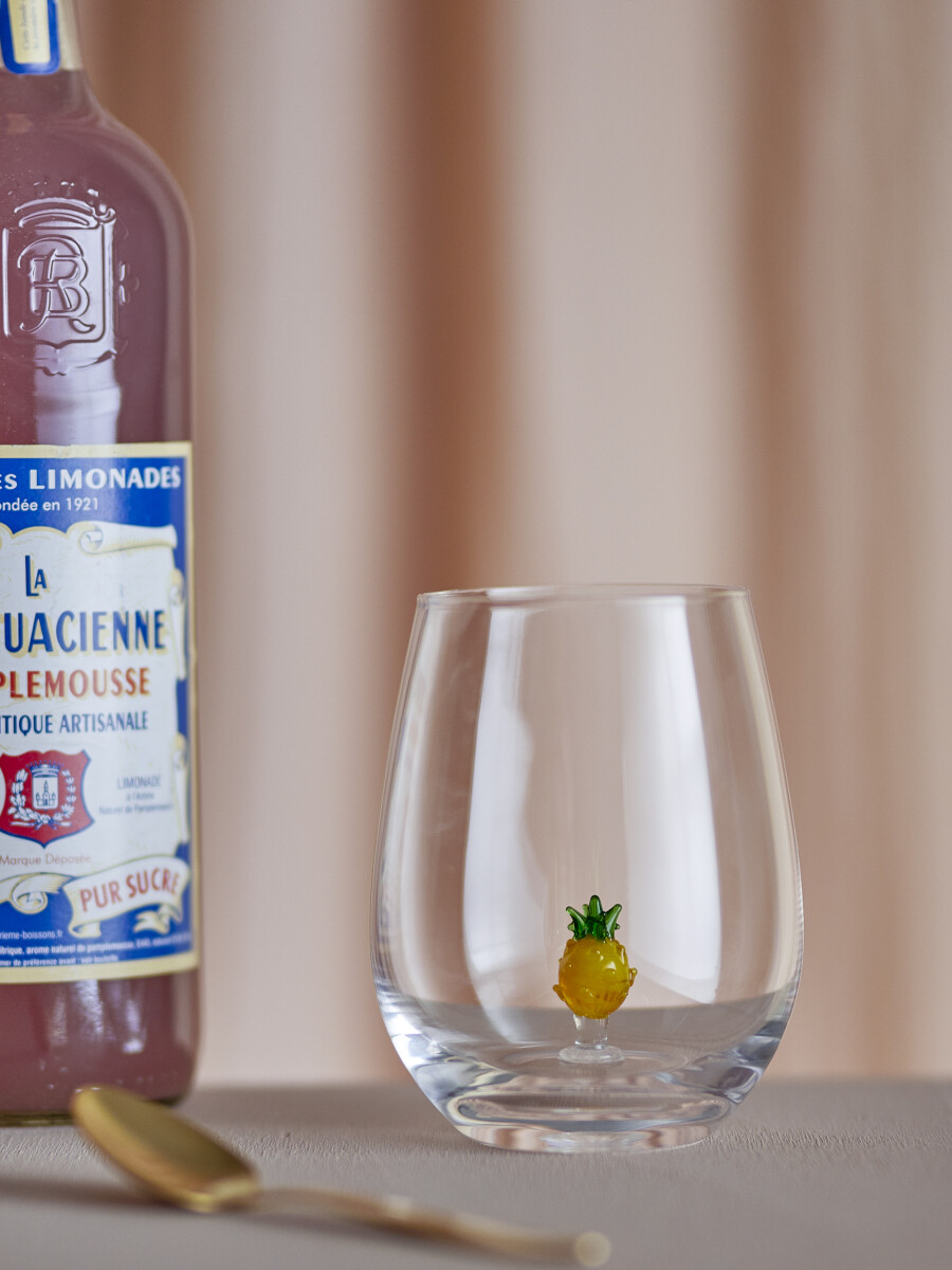 Bloomingville - Misa Drikkeglas Med Figur - Klar - Glas - 4 Stk