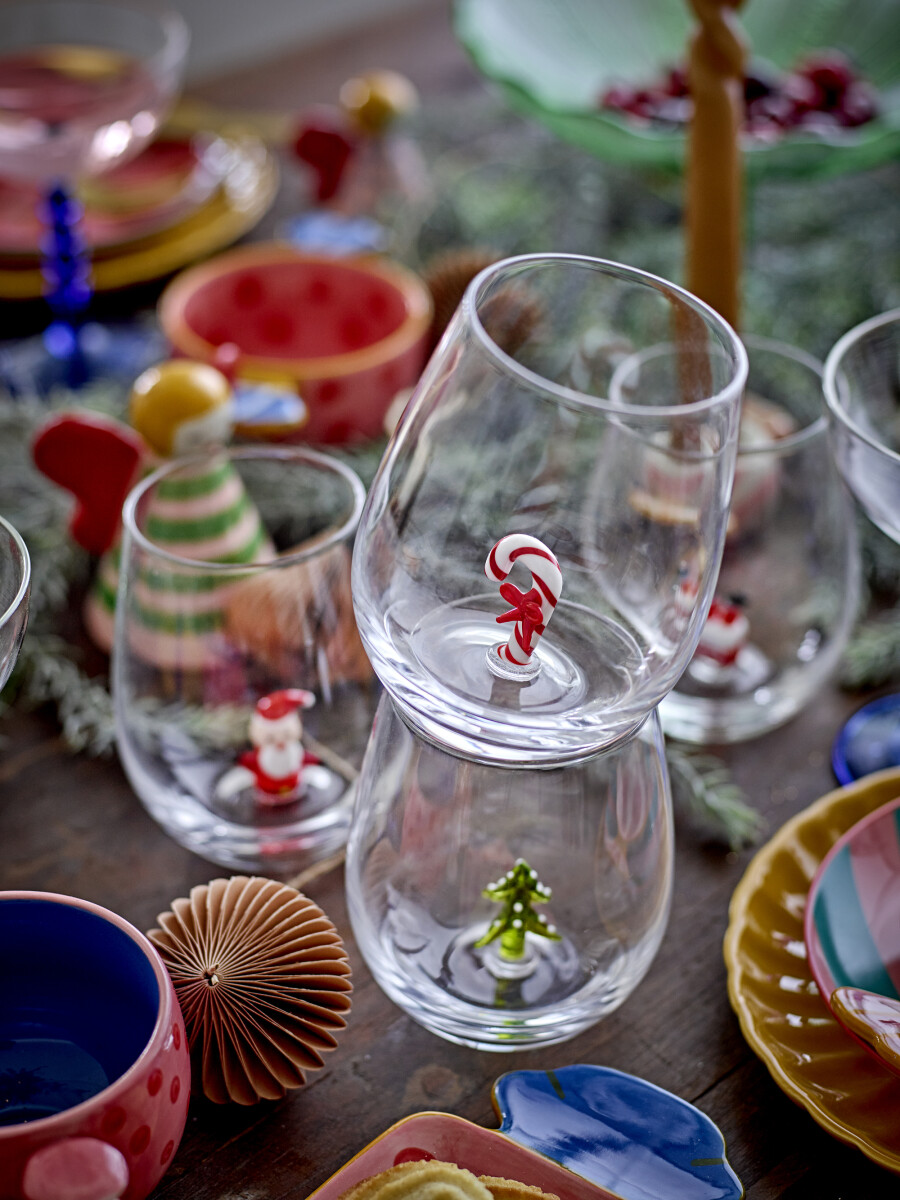 Bloomingville - Misa Drikkeglas - Juletema - Klar Glas - Sæt Med 4