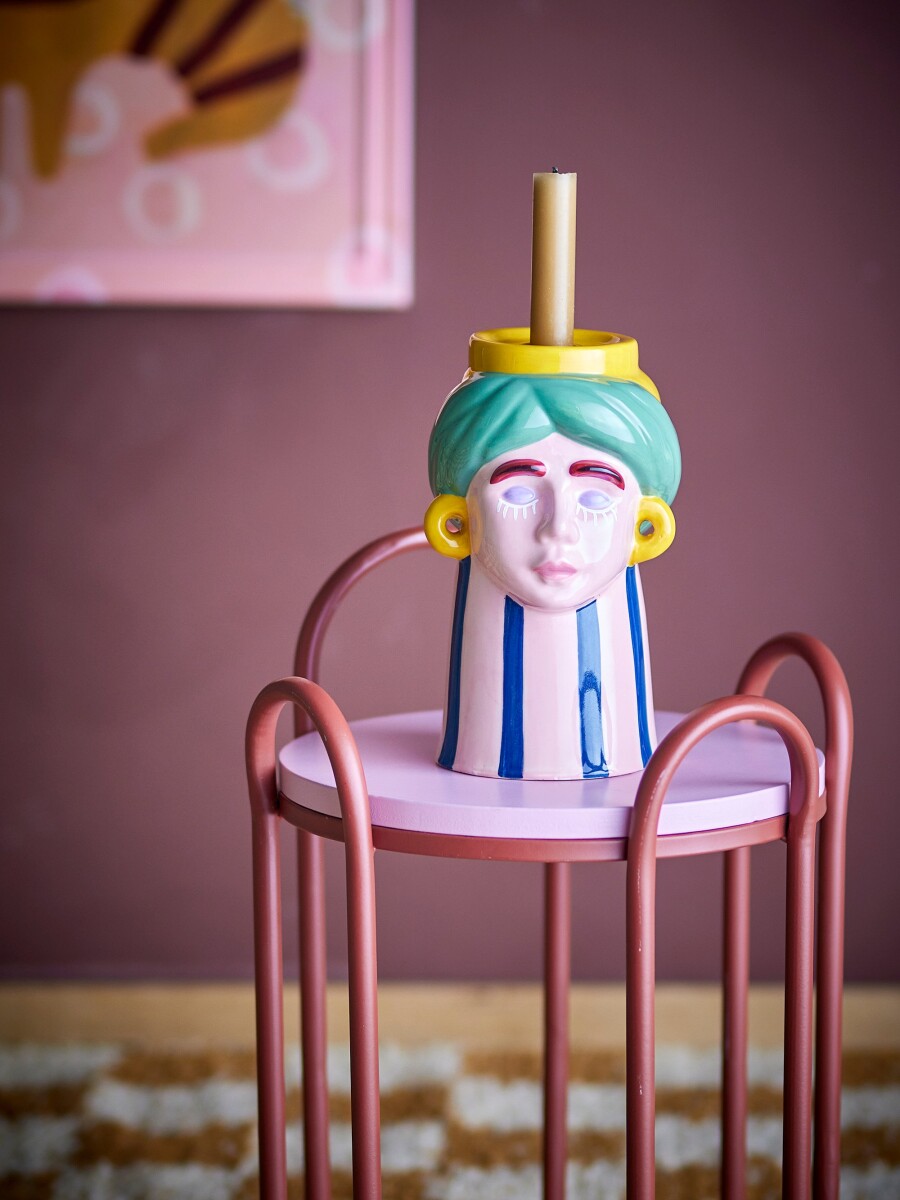 Bloomingville Vase - Miss Jody - Rosa - Stentøj - 14X22 5 Cm