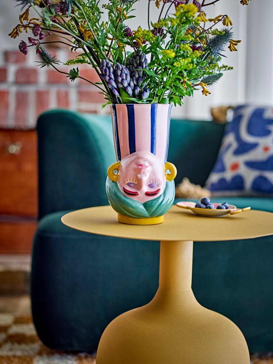 Bloomingville Vase - Miss Jody - Rosa - Stentøj - 14X22 5 Cm