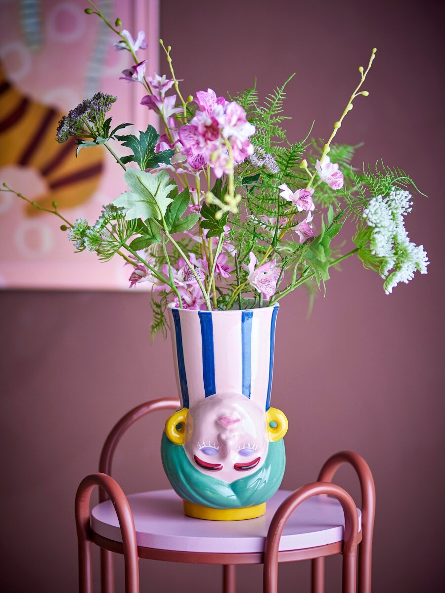 Bloomingville Vase - Miss Jody - Rosa - Stentøj - 14X22 5 Cm