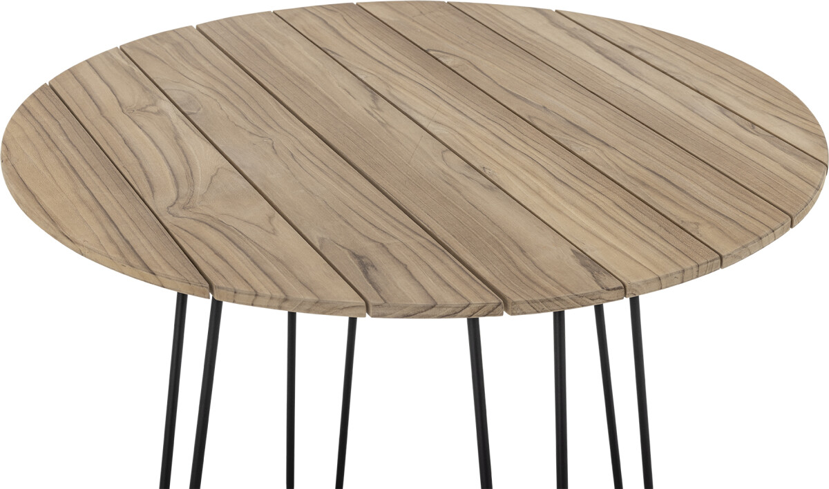 Bloomingville - Molito Spisebord - Rundt - Natur - Ø 90 Cm - Teak Træ