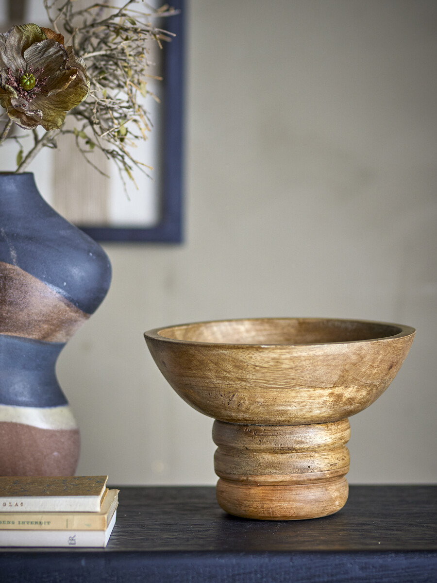 Bloomingville - Skål På Opsats - Nanuka - 100 Mango Træ