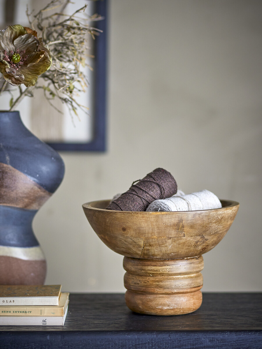 Bloomingville - Skål På Opsats - Nanuka - 100 Mango Træ