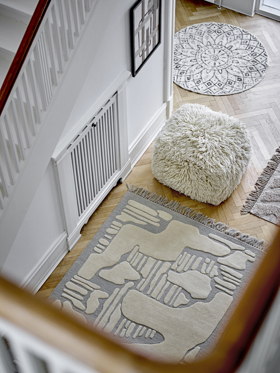 Bloomingville - Napoli Tæppe - Grå - Uld - 140X200 Cm