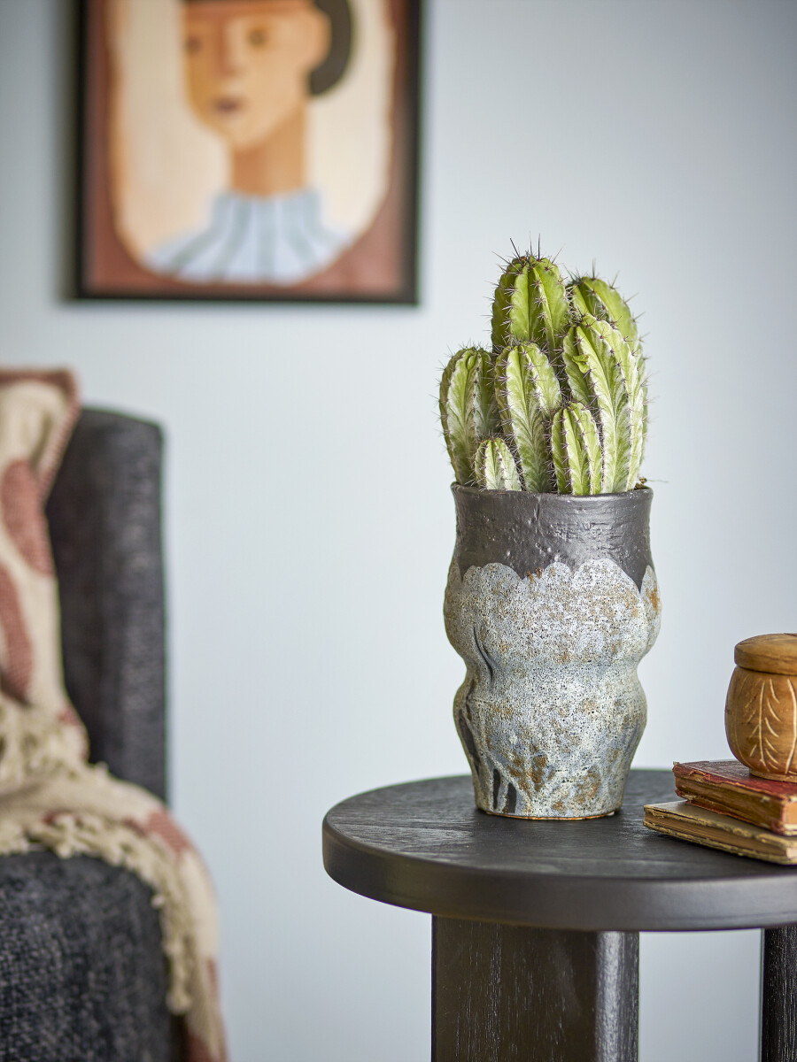 Bloomingville Urtepotteskjuler - Neeson - Blå - Stentøj - 21 5 Cm