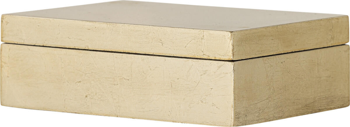 Bloomingville - Nenon Æske Med Låg - Guld - Mdf - 15 5X5X11 Cm