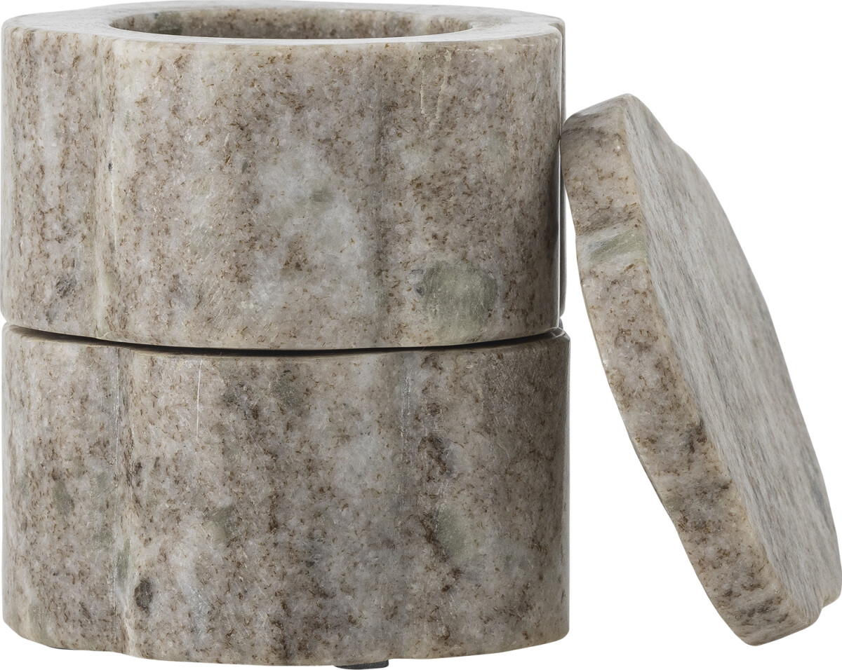 Bloomingville Krukke Med Låg - Nezli - Marmor - 250 Ml
