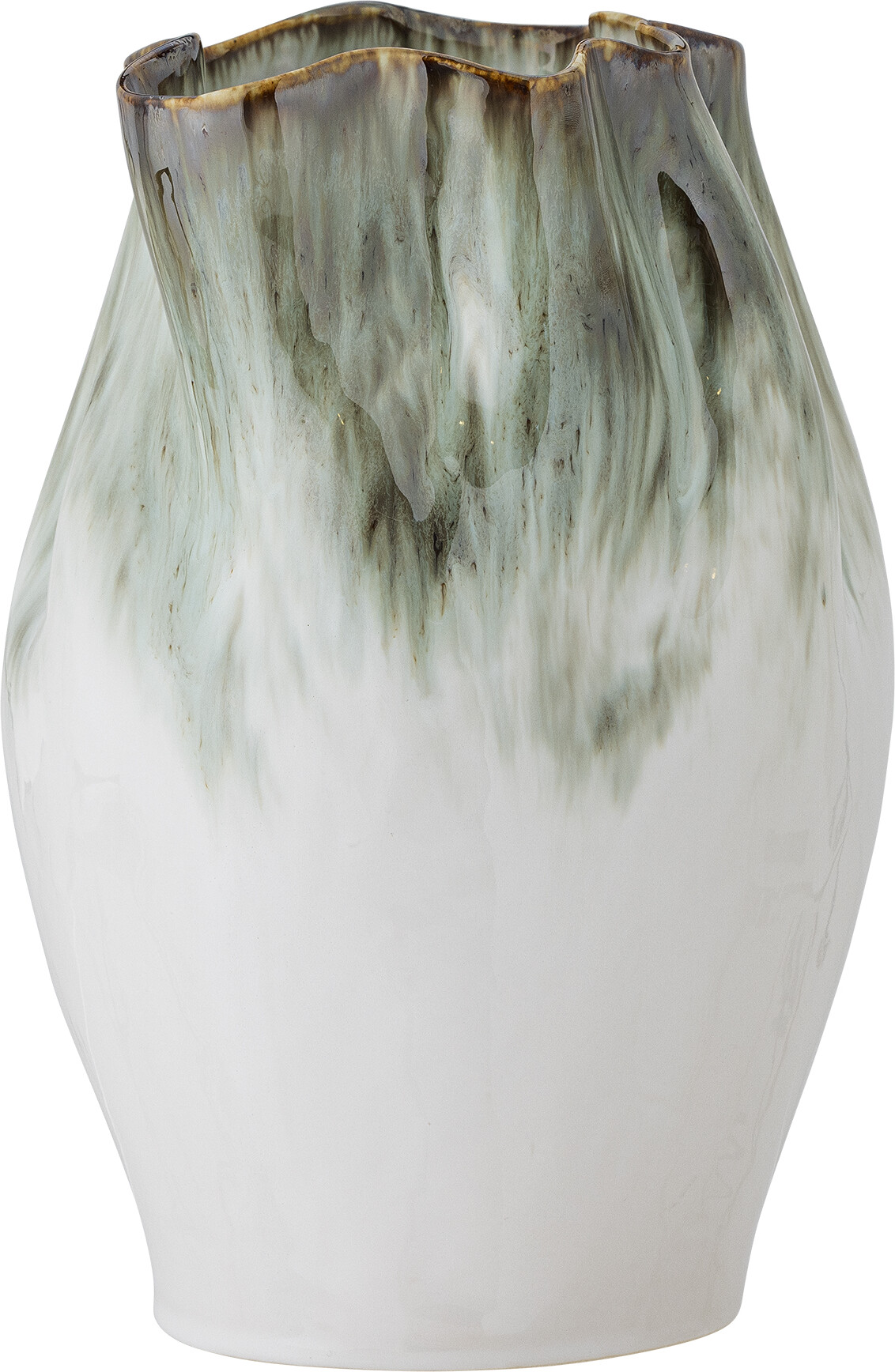 Bloomingville - Nisha Vase - Grøn - Stentøj Keramik