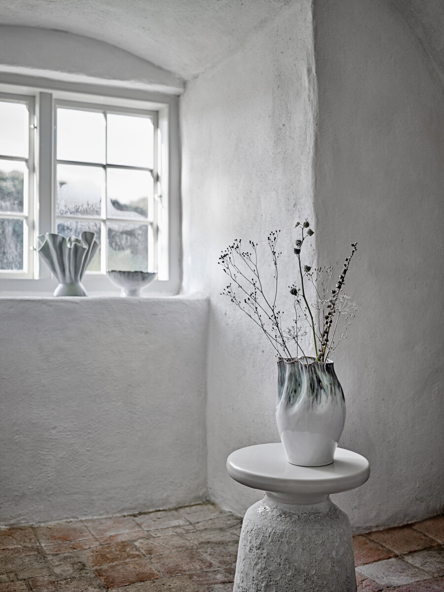 Bloomingville - Nisha Vase - Grøn - Stentøj Keramik