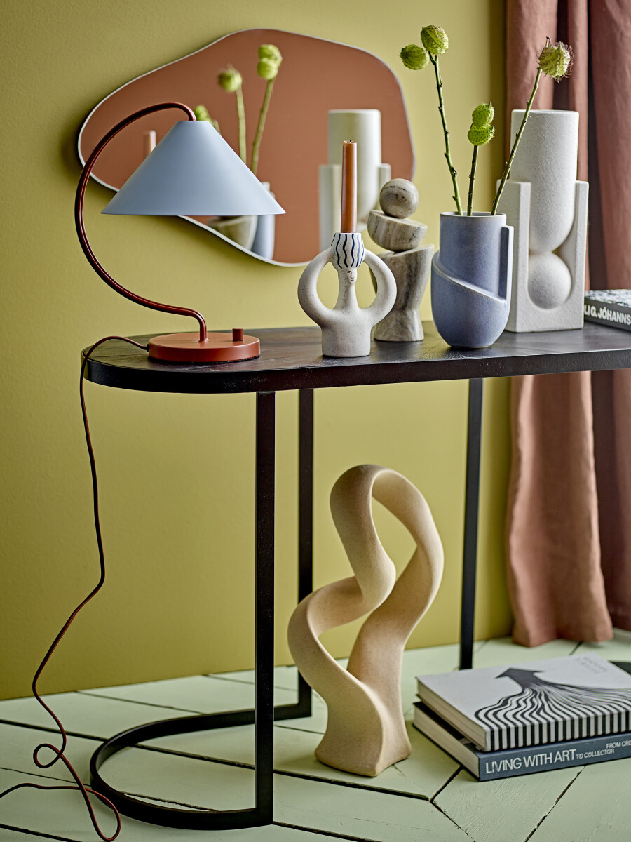 Bloomingville - Norbert Vase - Blå - Stentøj Keramik - H 18 5 Cm