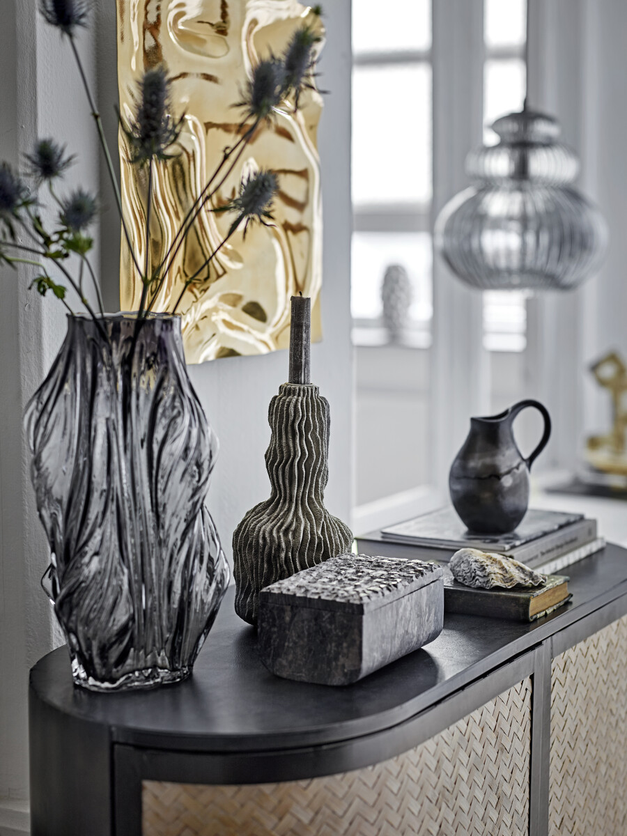 Bloomingville Krukke Med Låg - Nubia - Grå - Fedtsten - 650 Ml