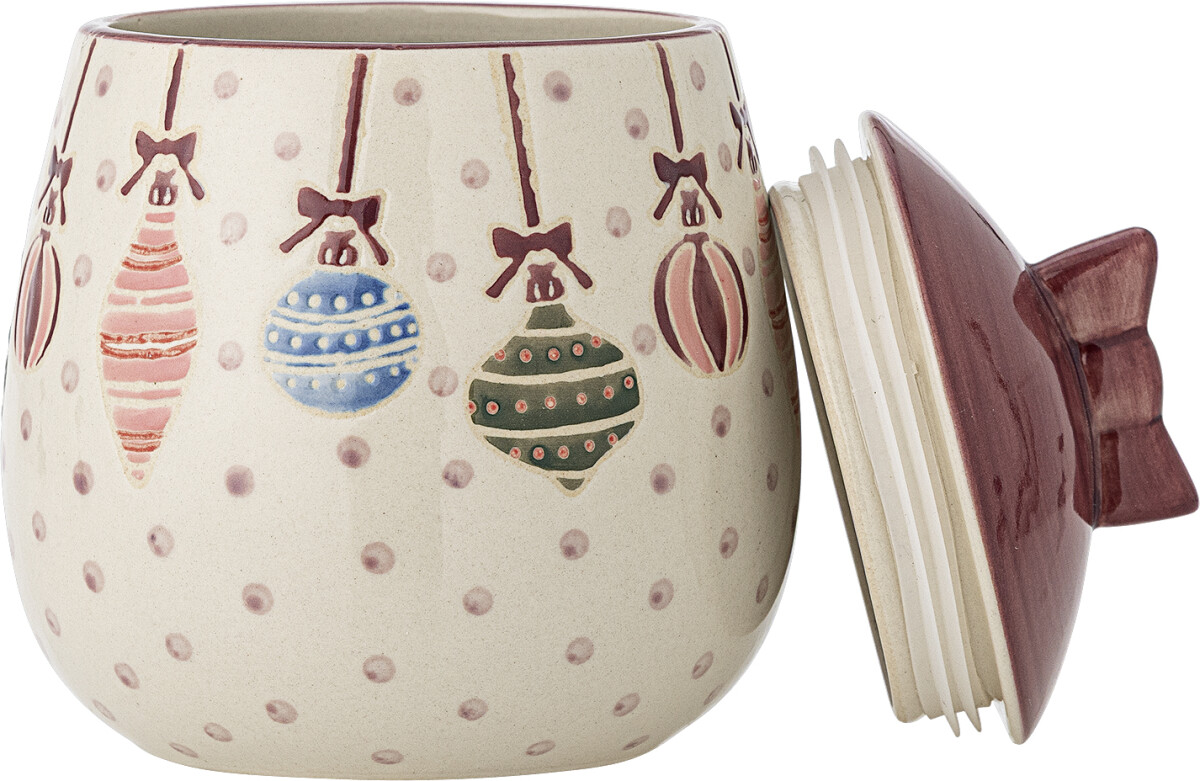 Bloomingville - Ornamentia Julekrukke Med Låg - Stentøj Keramik