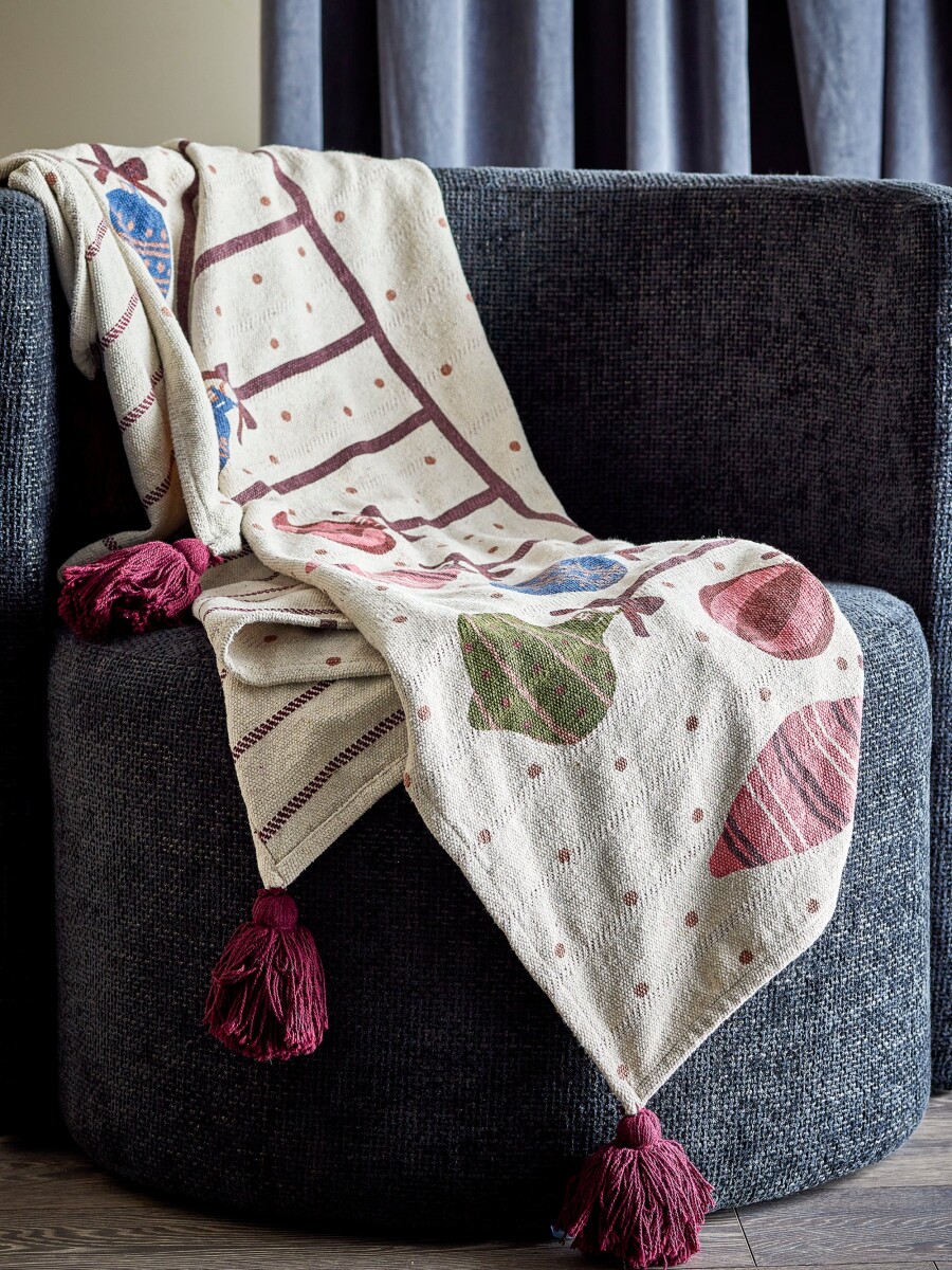 Bloomingville - Ornamentia Juleplaid - 160X130 Cm - Bomuld