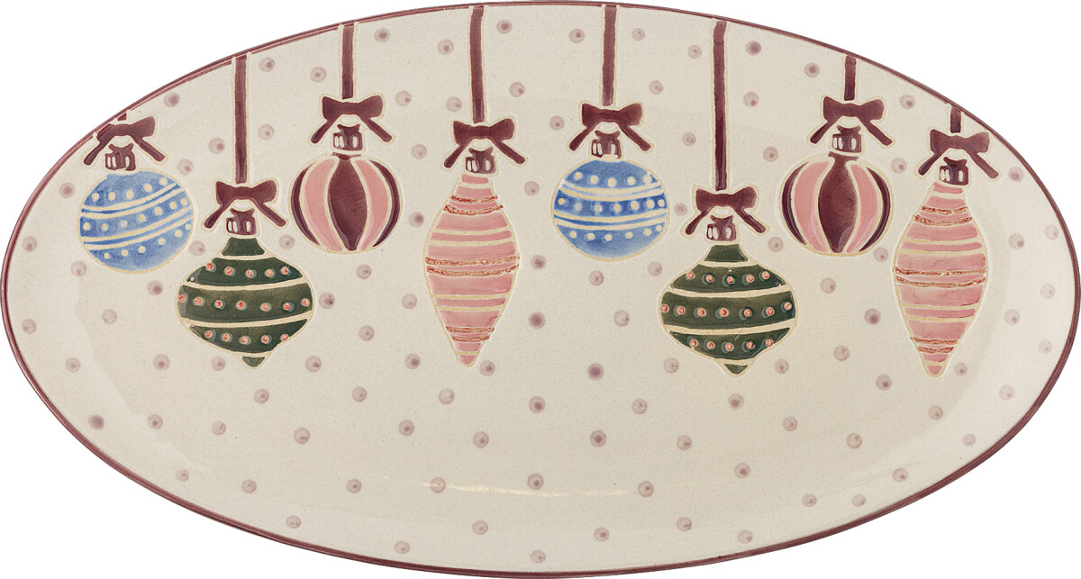 Bloomingville - Ornamentia Serveringsfad - Jul - Stentøj Keramik
