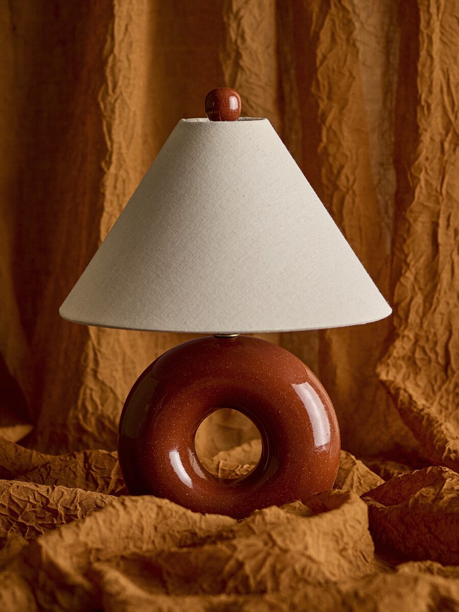Bloomingville - Panja Bordlampe - Rød - H 42 Cm - Keramik