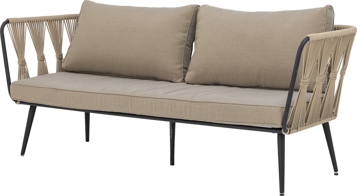 Bloomingville - Pavone Sofa - Brun - Metal - Havesofa - Flet