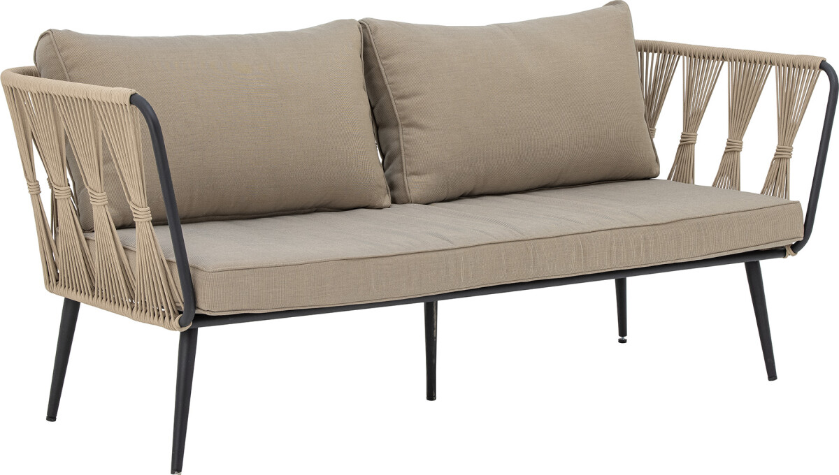 Bloomingville - Pavone Sofa - Brun - Metal - Havesofa - Flet