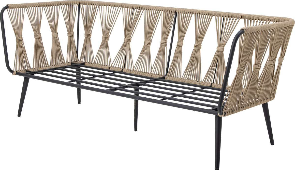 Bloomingville - Pavone Sofa - Brun - Metal - Havesofa - Flet