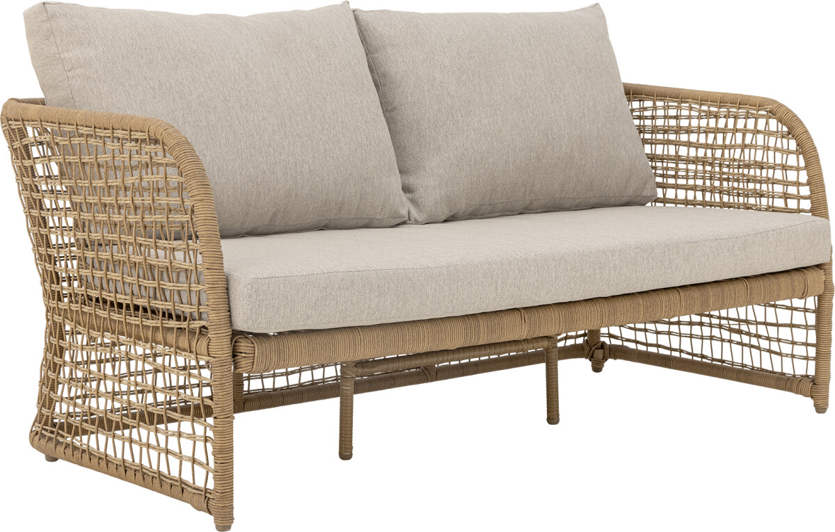 Bloomingville - Penzano Sofa - Natur - Polyrattan - Havesofa - Flet