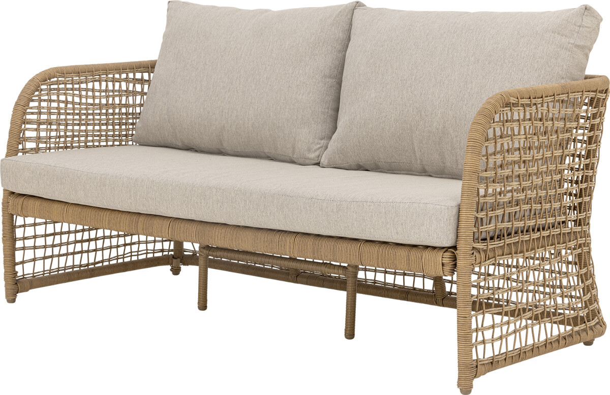 Bloomingville - Penzano Sofa - Natur - Polyrattan - Havesofa - Flet
