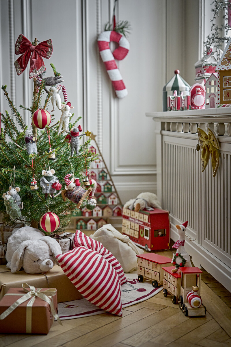 Bloomingville - Peo Juleornament - Hvid - Uld - H 40 Cm