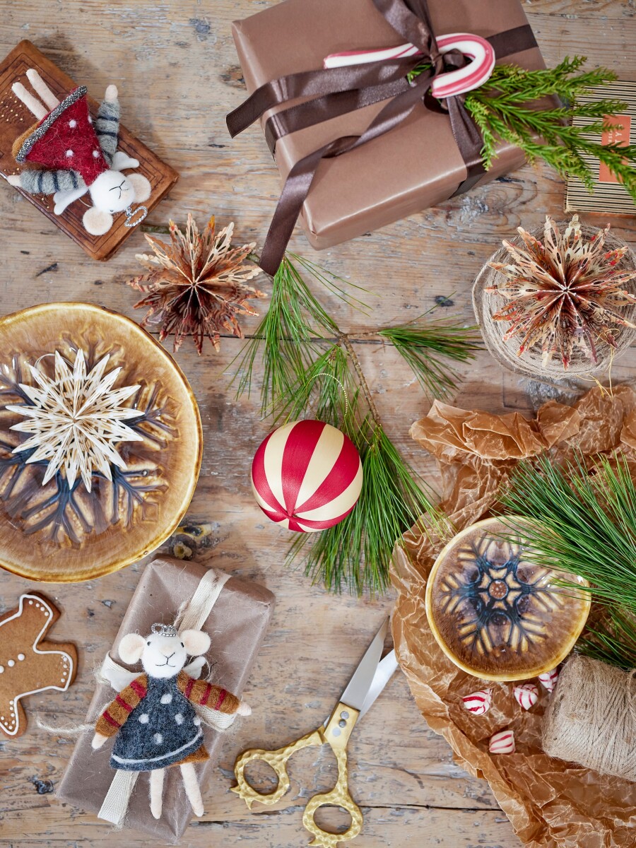 Bloomingville - Peo Juleornamenter - Mus - Multifarvet - Uld - 2 Stk