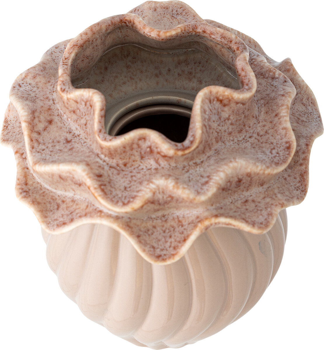 Bloomingville - Petalia Vase - Rosa - Stentøj Keramik - H 17 Cm