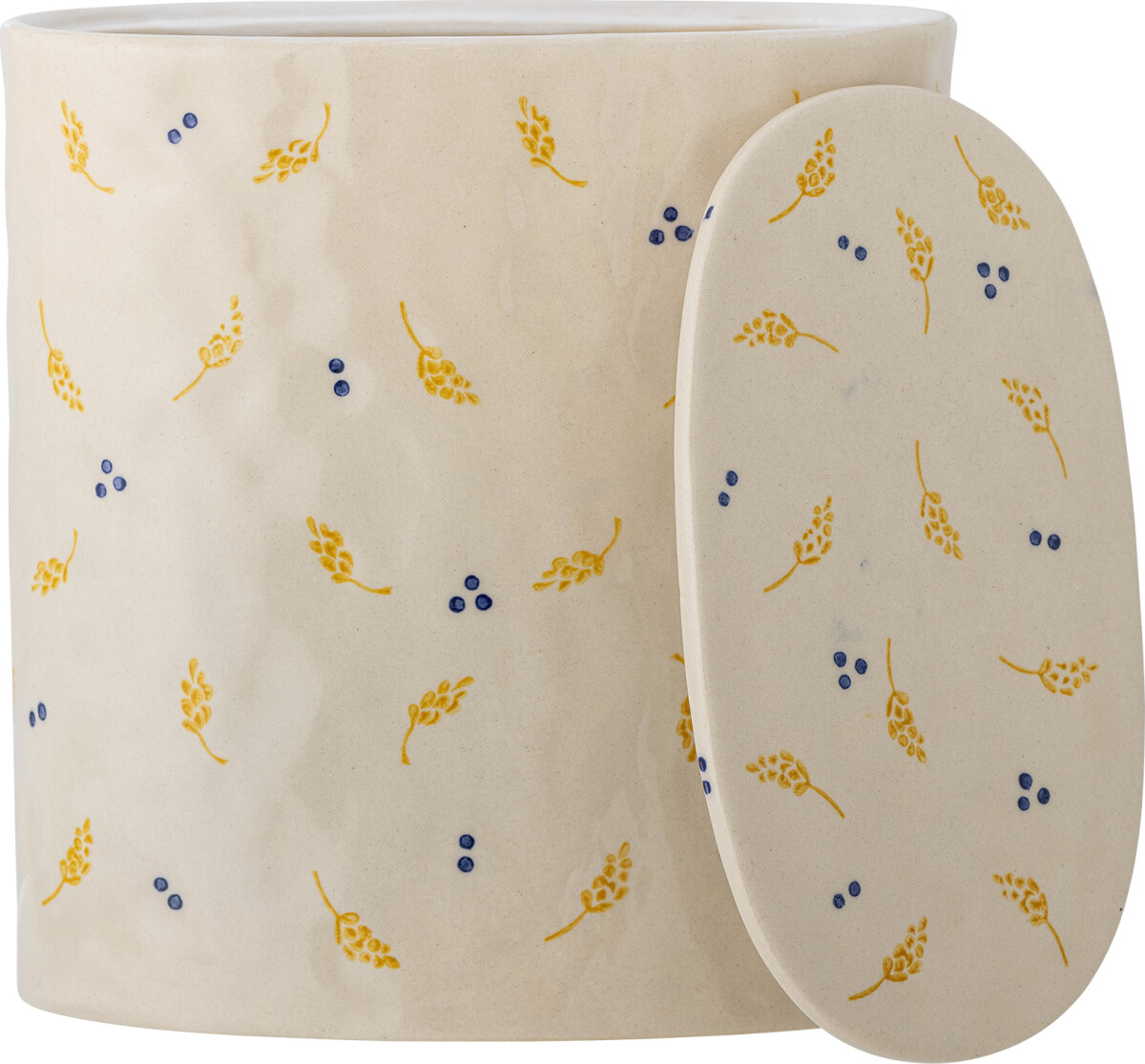 Bloomingville - Pippine Krukke Med Låg - Hvid - Stentøj Keramik