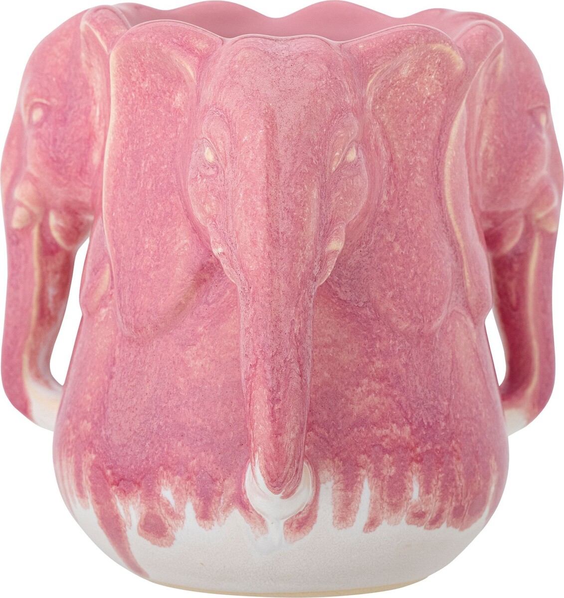 Bloomingville - Pontus Vase - Pink - Stentøj Keramik - H 15 5 Cm