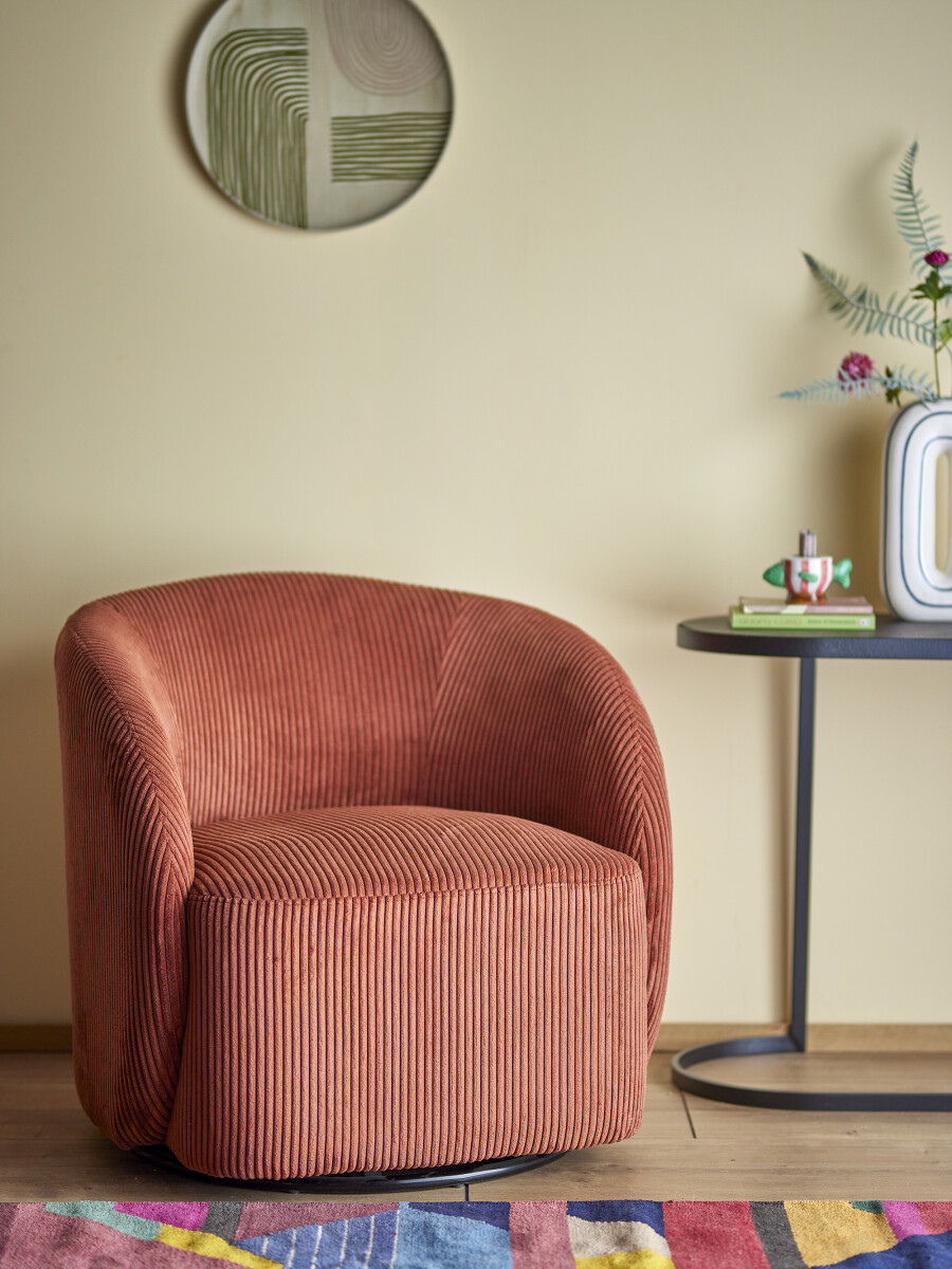 Bloomingville - Pradi Loungestol - Orange - Polyester