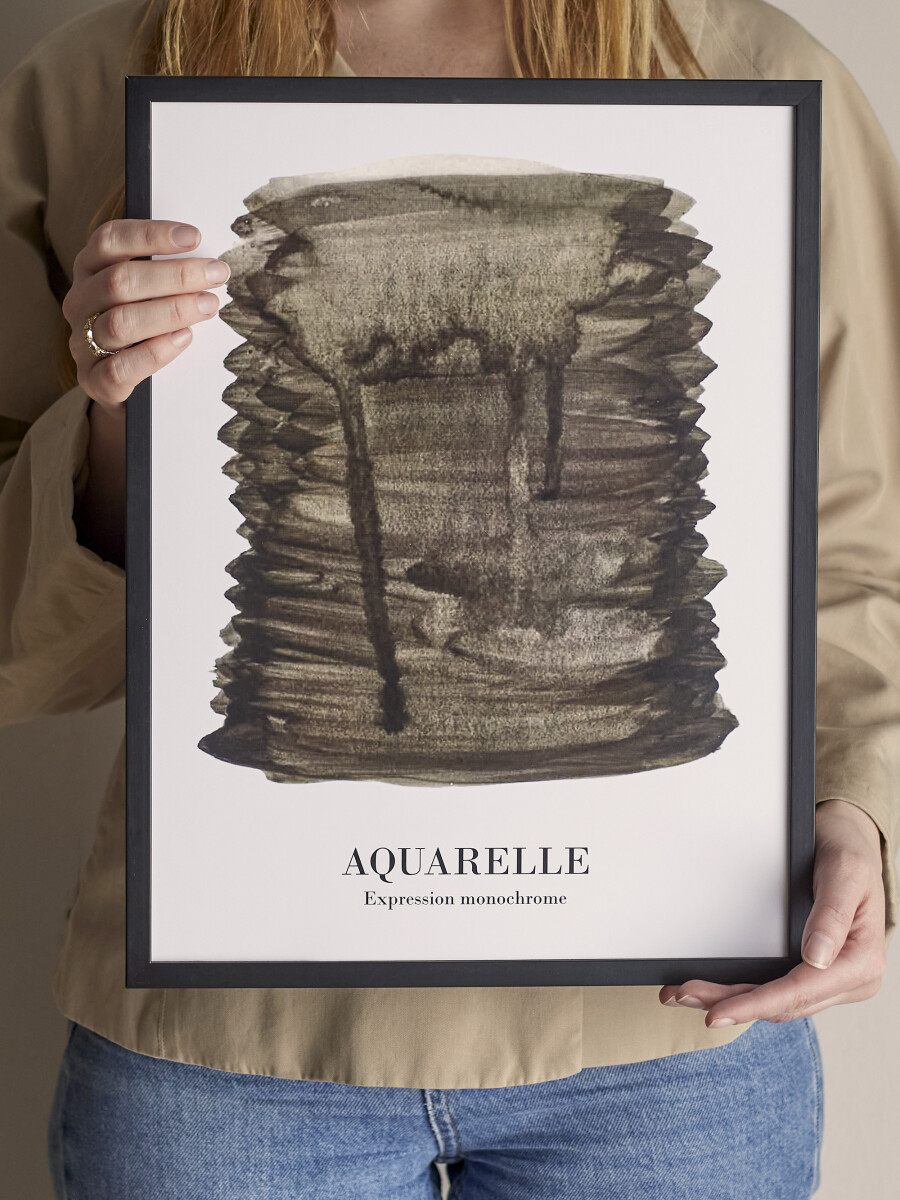 Bloomingville - Ravenna Illustration Med Ramme - Sort - Fyrretræ