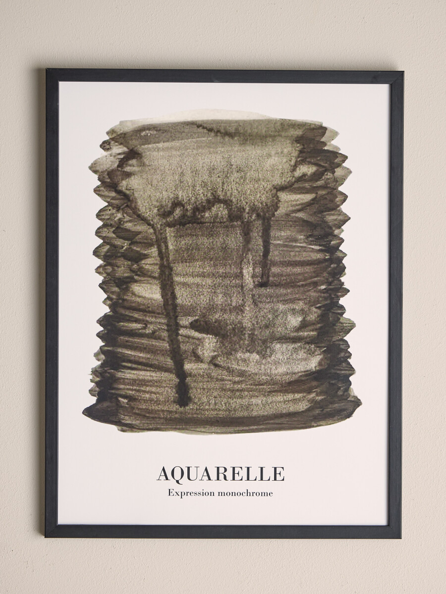 Bloomingville - Ravenna Illustration Med Ramme - Sort - Fyrretræ