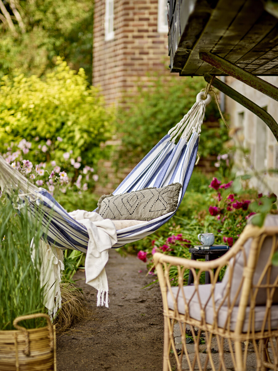 Bloomingville - Remo Hængekøje - Blå - Bomuld