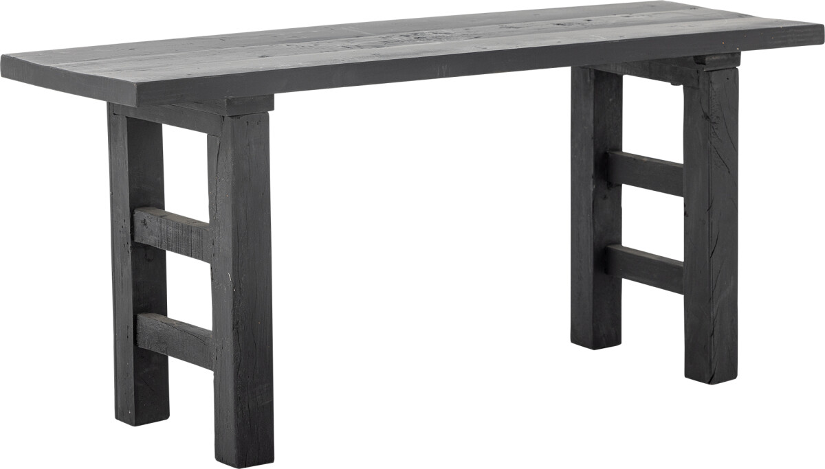 Bloomingville - Riber Bænk - Sort - Genanvendt Træ - Indendørs