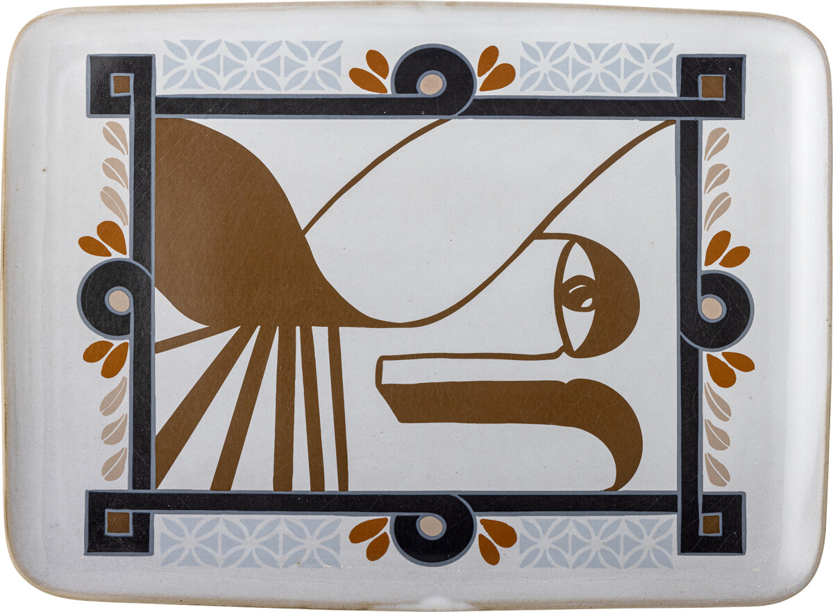 Bloomingville - Rudaur Serveringsfad - Blå - Stentøj Keramik