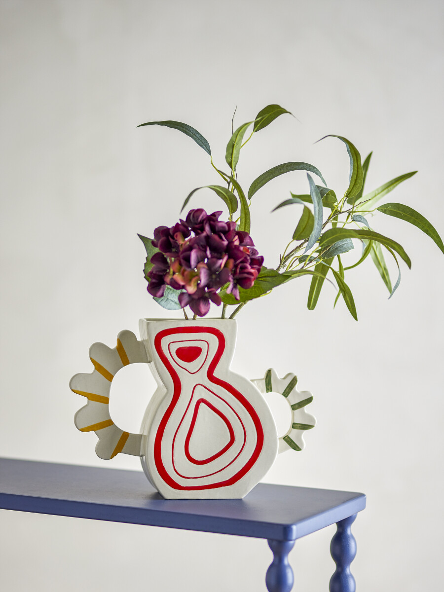 Bloomingville - Samila Vase - Multifarvet - Stentøj - H 26 Cm