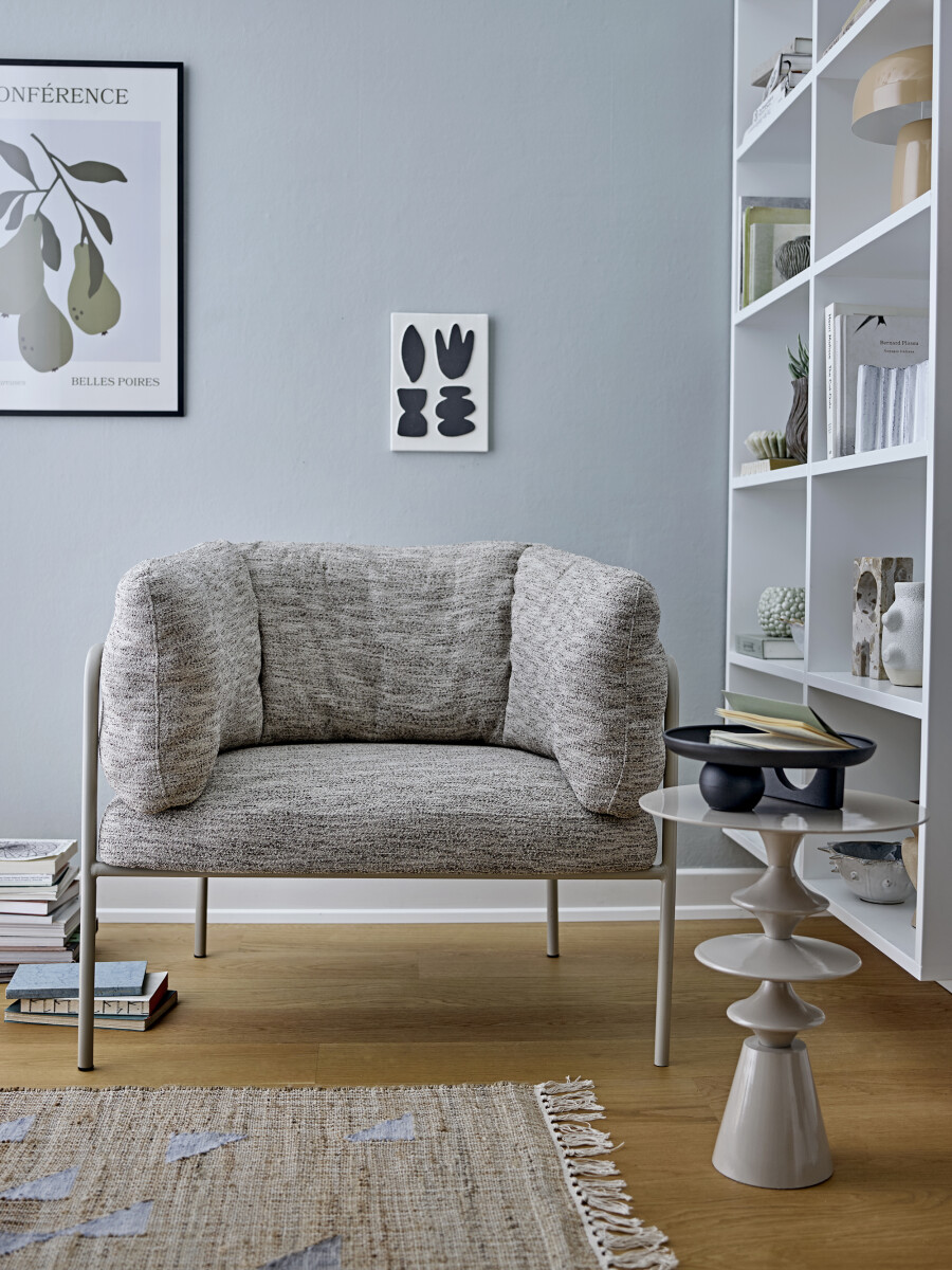 Bloomingville - Samio Sidebord - Rundt - Natur - Aluminium