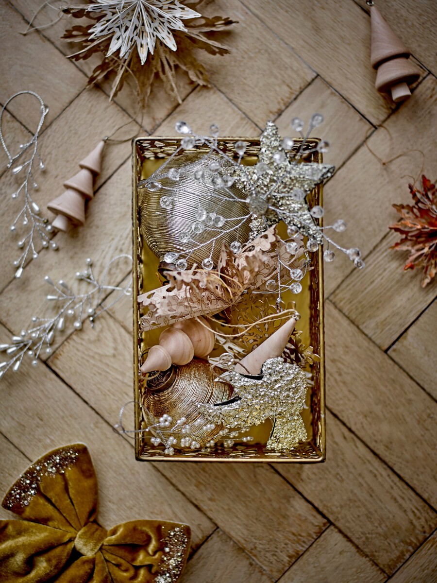 Bloomingville - Sarika Juleornament - Fugl - Guld - Metal