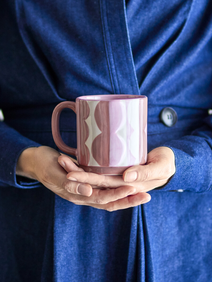 Bloomingville - Saul Krus - Rosa - Stentøj Keramik - 4 Stk