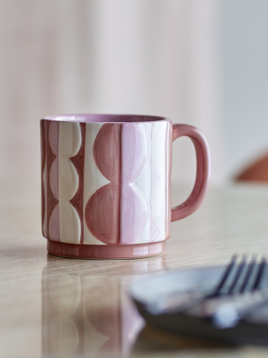 Bloomingville - Saul Krus - Rosa - Stentøj Keramik - 4 Stk