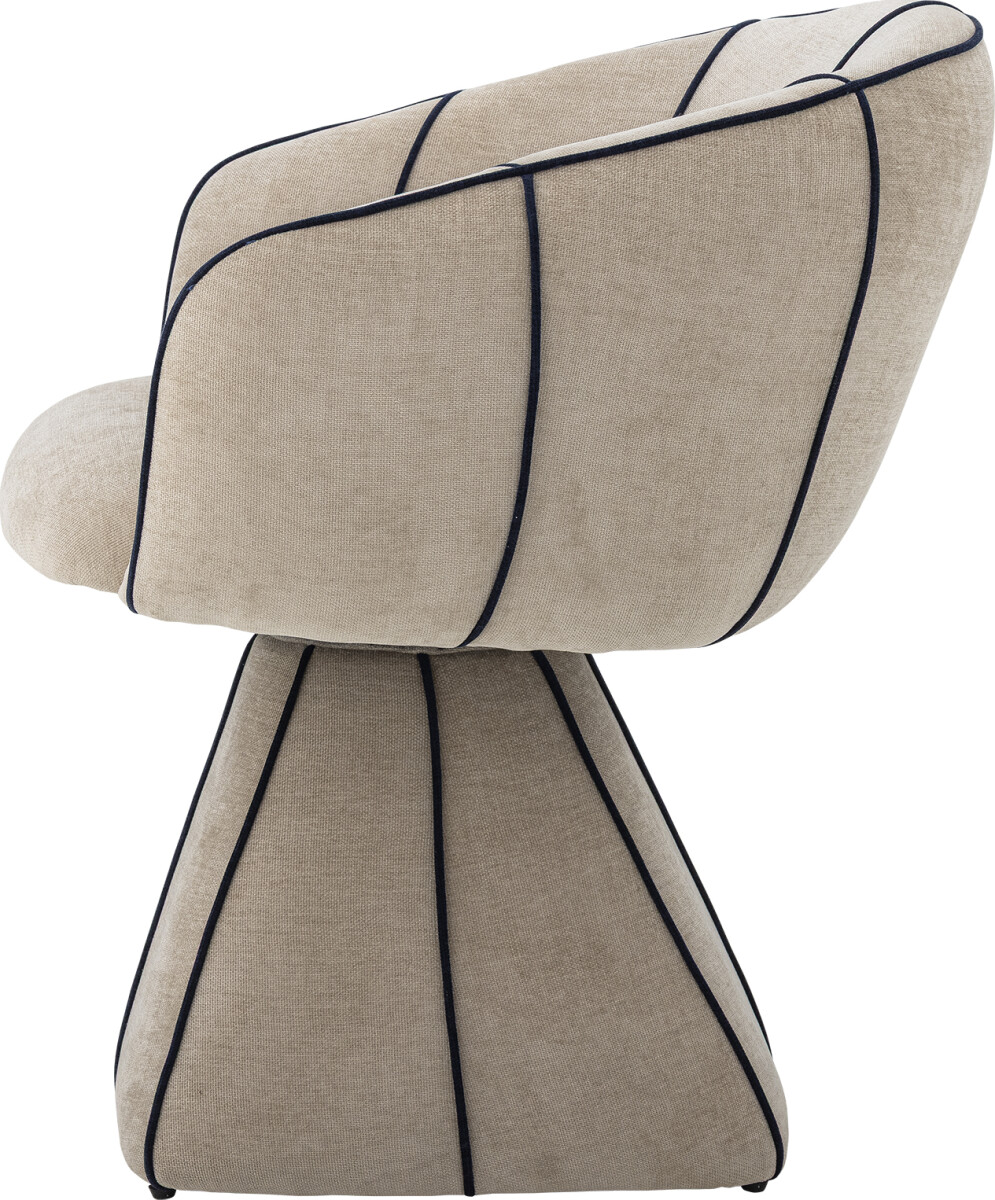 Bloomingville - Semilie Loungestol Med Drejefod - Natur - Plywood