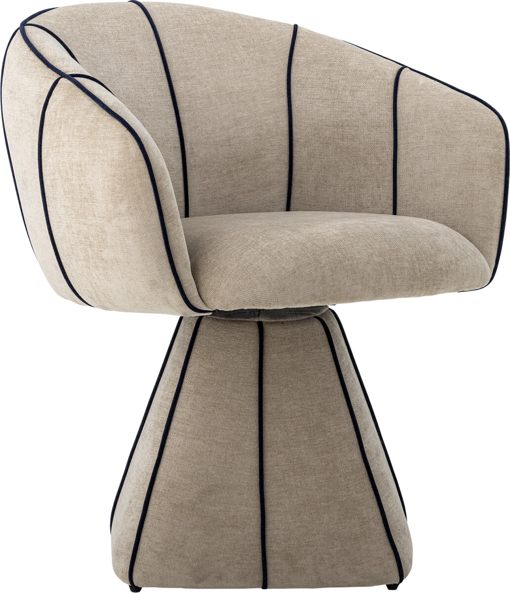 Bloomingville - Semilie Loungestol Med Drejefod - Natur - Plywood
