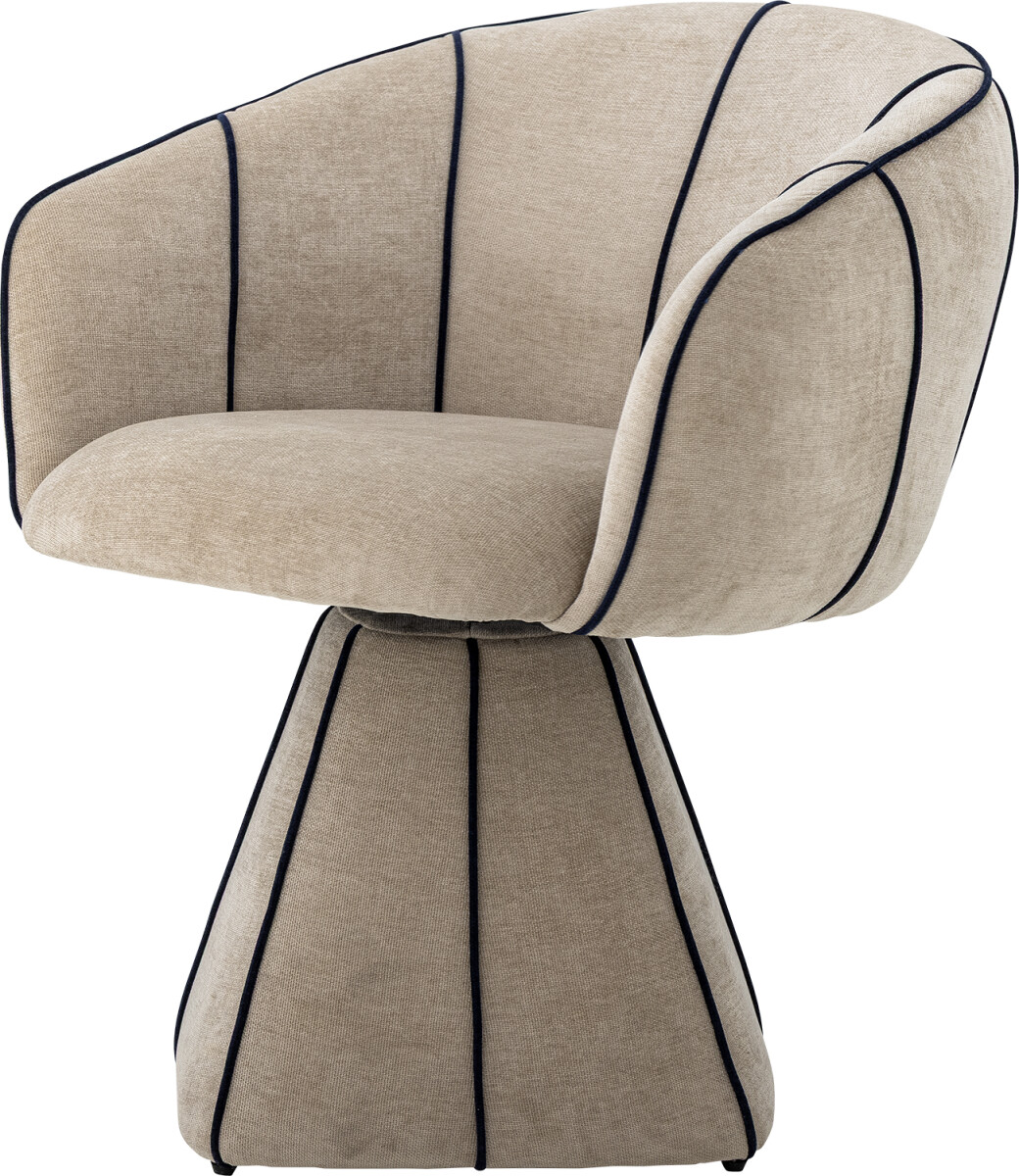 Bloomingville - Semilie Loungestol Med Drejefod - Natur - Plywood