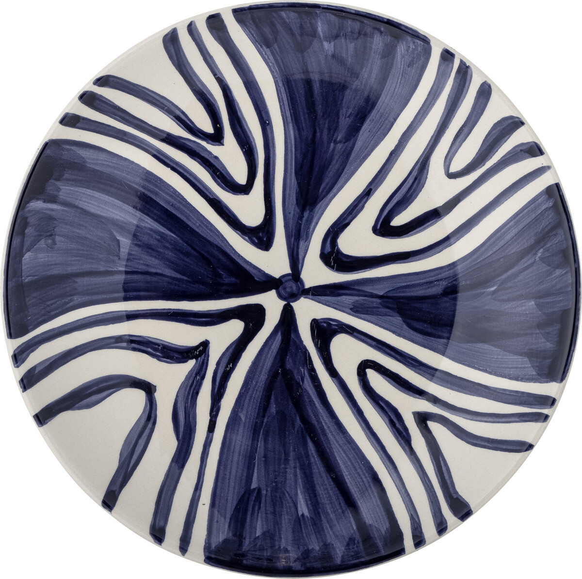 Bloomingville - Shama Tallerken - Blå - Stentøj - Ø 27 Cm