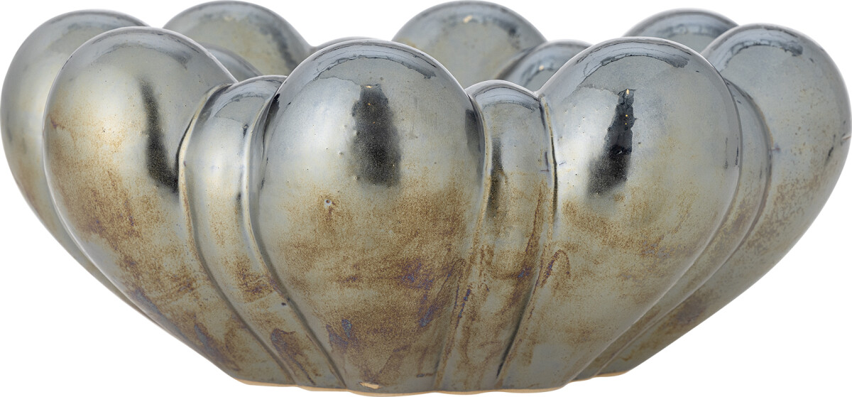 Bloomingville - Sheeran Serveringsskål - Sølv - Stentøj Keramik